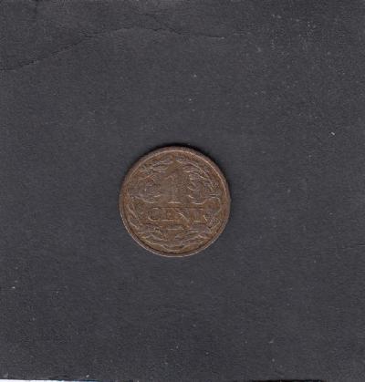 Beschrijving: 1 Cent WILHELMINA 